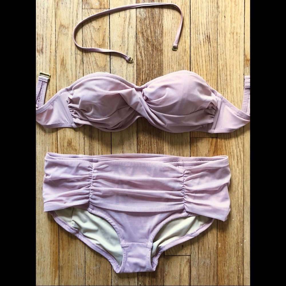 J. Crew Ruched Tulle Bikini Top & Bottom NWOT